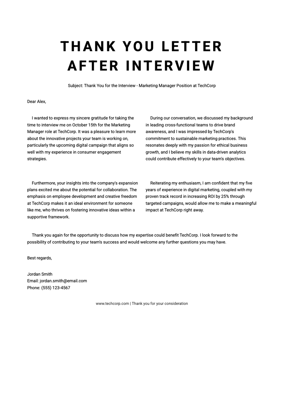 Thank you email after interview template with speech bubble graphic_variant_2